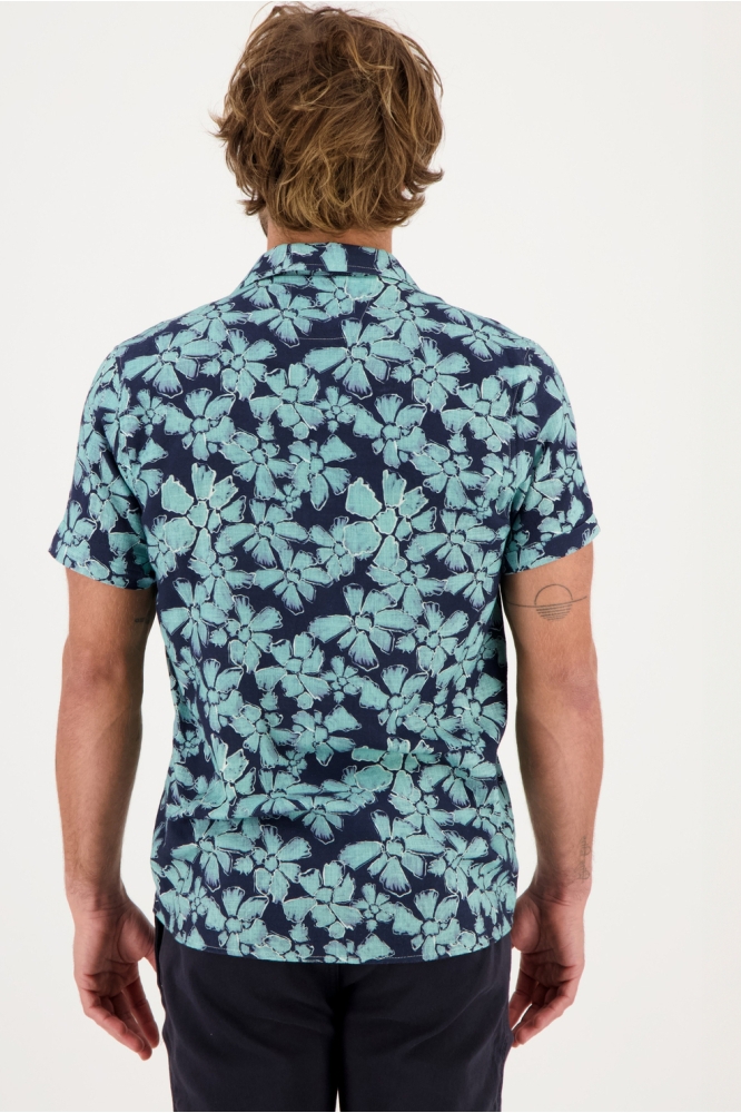 OVERHEMD MET OPEN KRAAG 334546 301 navy